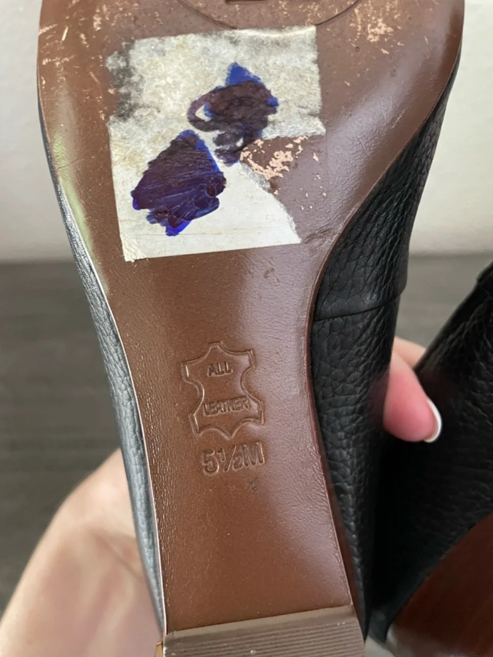 Tory Burch Black Leather Rounded Toe Wedge Pumps